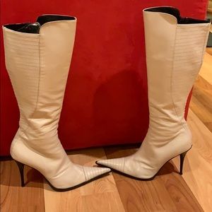 Knee high leather boots.  Gently worn.